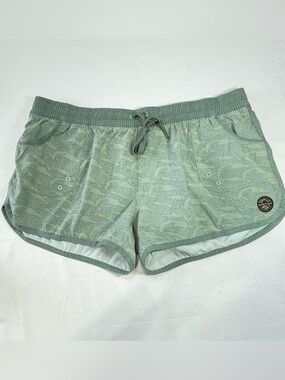 United By Blue Topography Board Shorts Mint Green Gorpcore Coastal Outdoor Sz XL
